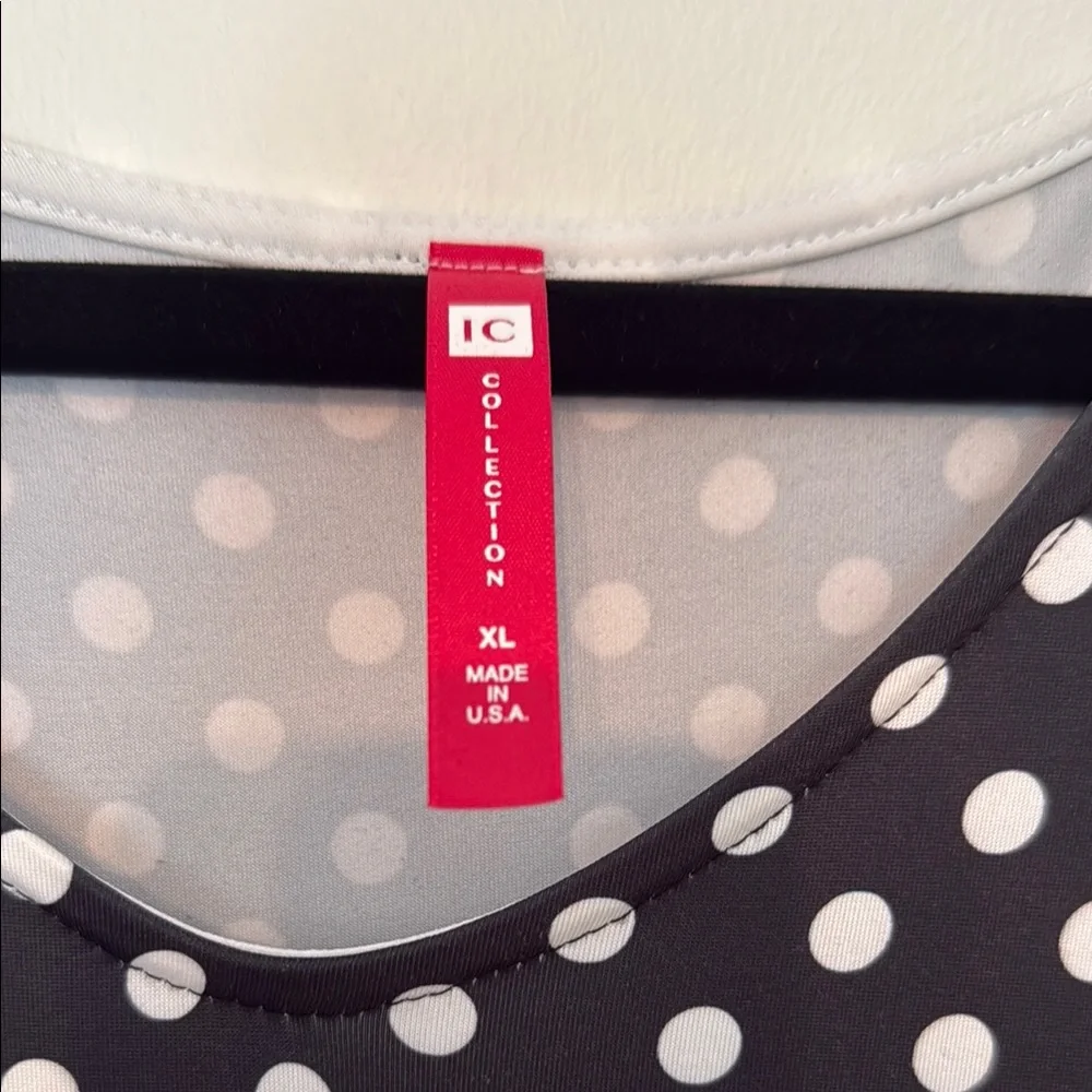 IC COLLECTION Black and White 3/4 Sleeve Dress - Picture 2 of 9